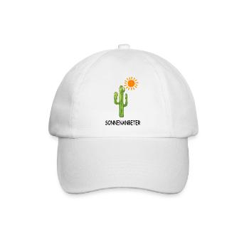 sommer sonnenanbeter - Baseballkappe - Weiß/Weiß - Vorne