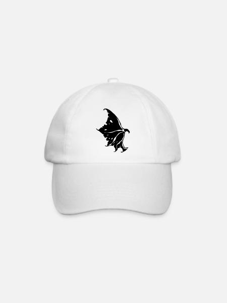Fledermaus Flügel Halloween - Baseballkappe - Weiß/Weiß