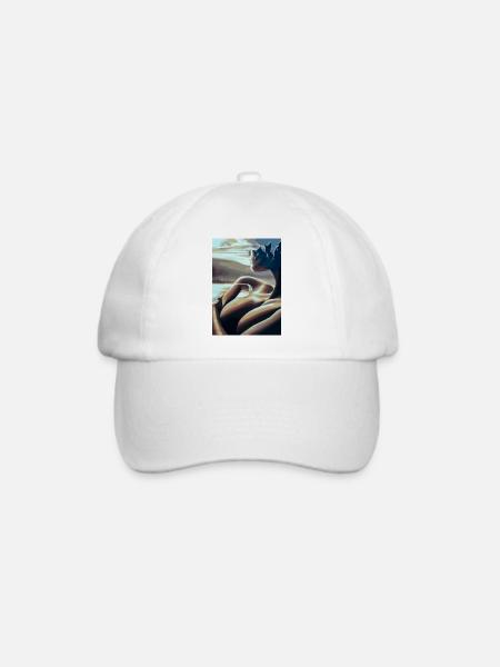 Surrealistische Malerei - Baseballkappe - Weiß/Weiß