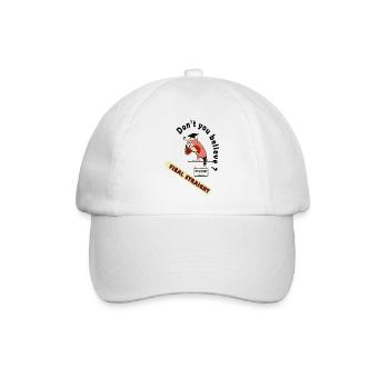 Der letzte gerade Schulpapagei - Baseballkappe - Weiß/Weiß - Vorne