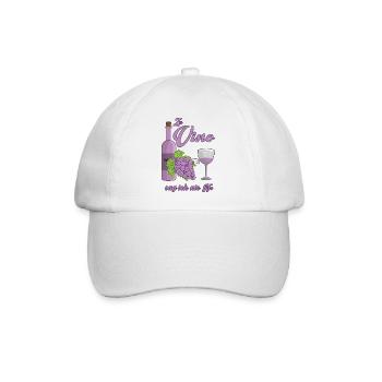 Wein Liebhaber - Baseballkappe - Weiß/Weiß - Vorne