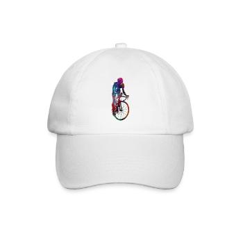 Radfahren Fahrrad Sport Kunst #cycling #sport #biking - Baseballkappe - Weiß/Weiß - Vorne