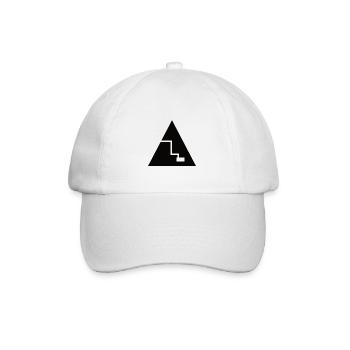 Pyramide - T-Shirt Design - Baseballkappe - Weiß/Weiß - Vorne