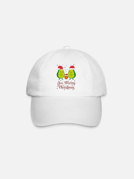 Avocado Weihnachten 1 - Baseballkappe - Weiß/Weiß
