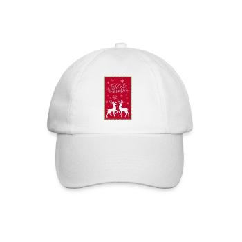 Fröhliche Weihnachten - Baseballkappe - Weiß/Weiß - Vorne
