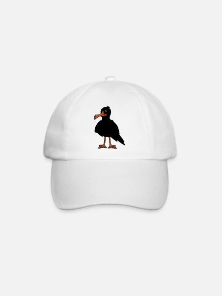 Pech Unglück Vogel Vögel traurig Kummer - Baseballkappe - Weiß/Weiß