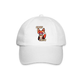 Foxy Lady - Füchsin mit Sonnenbrille - Baseballkappe - Weiß/Weiß - Vorne
