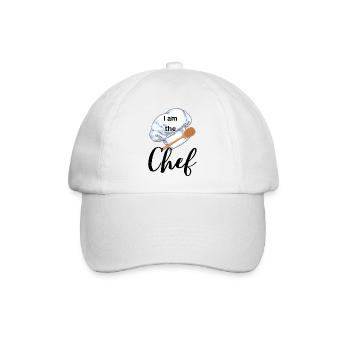 I am the Chef - Baseballkappe - Weiß/Weiß - Vorne