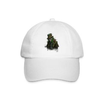 Zombie Leprechaun mit Zylinder - Baseballkappe - Weiß/Weiß - Vorne