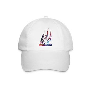 Segelsport Kunst #sailing - Baseballkappe - Weiß/Weiß - Vorne