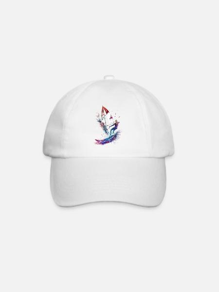 Surfer Sport Kunst #surfer #sport - Baseballkappe - Weiß/Weiß