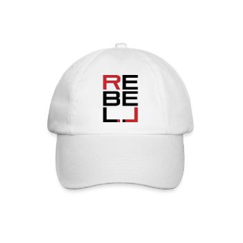 REBELL schwarz-rot - Baseballkappe - Weiß/Weiß - Vorne