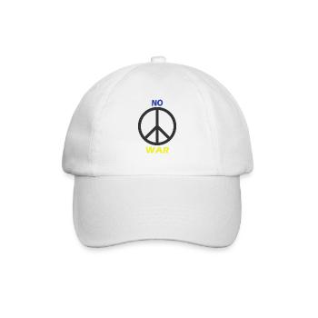 No WAR! - Baseballkappe - Weiß/Weiß - Vorne