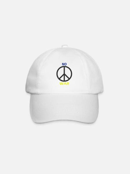 No WAR! - Baseballkappe - Weiß/Weiß