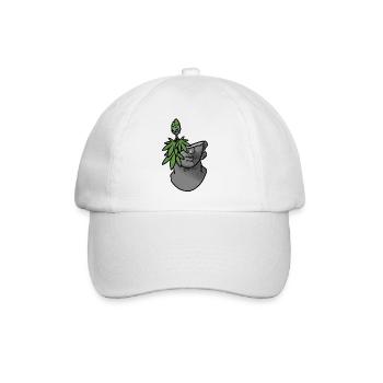 Stoned bust - Baseballkappe - Weiß/Weiß - Vorne
