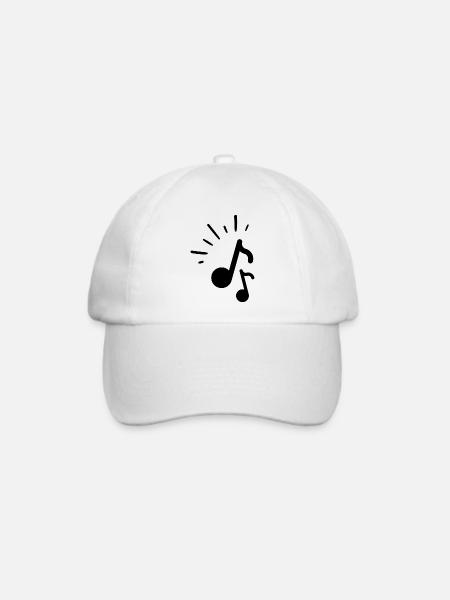 Musiknoten Sound - Baseballkappe - Weiß/Weiß