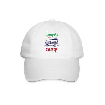 Camper auf dem Weg zum Camp - Baseballkappe - Weiß/Weiß - Vorne