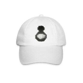Schwarze Gothic-Kristallflasche - Magischer weißer Trank - Baseballkappe - Weiß/Weiß - Vorne