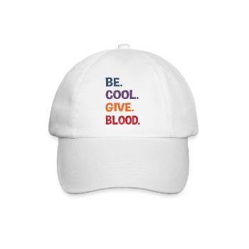 Be cool, give Blood! Vintage - Baseballkappe - Weiß/Weiß - Vorne