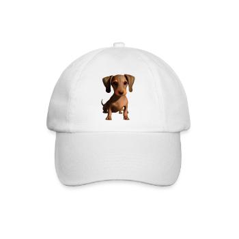 Hund Hundehalter Dachshund Hunde Dackelwelpe - Baseballkappe - Weiß/Weiß - Vorne