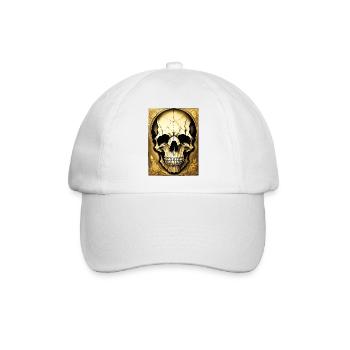 skull - Baseballkappe - Weiß/Weiß - Vorne