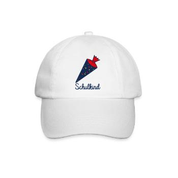 Ich bin jetzt ein Schulkind! - Baseballkappe - Weiß/Weiß - Vorne
