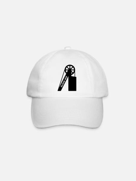 Glück Auf Förderturm - Baseballkappe - Weiß/Weiß