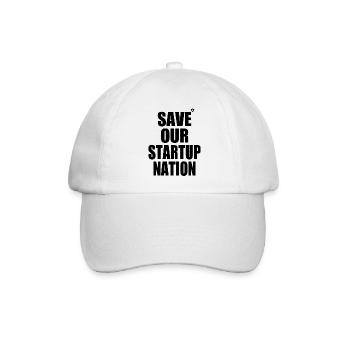 save our startup nation - Baseballkappe - Weiß/Weiß - Vorne