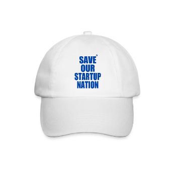 save our startup nation - Baseballkappe - Weiß/Weiß - Vorne