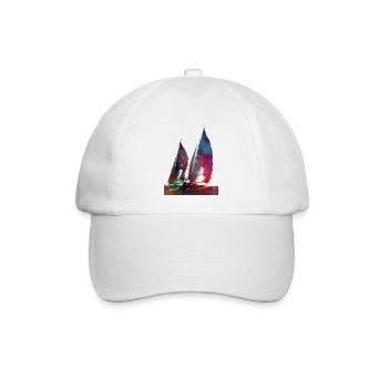Segelsport Kunst #sailing - Baseballkappe - Weiß/Weiß - Vorne