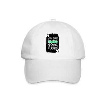 boys lesbian cool bday geek gay funny 4th of july - Baseballkappe - Weiß/Weiß - Vorne