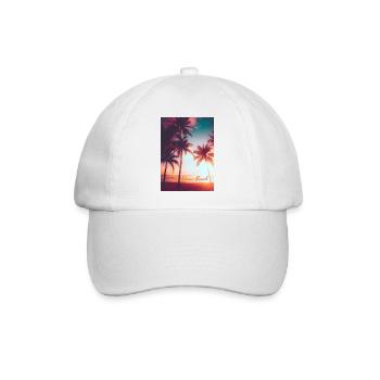 Miami beach Vibes - Baseballkappe - Weiß/Weiß - Vorne