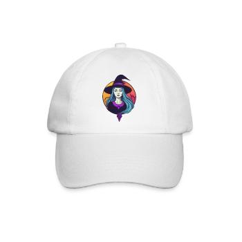 Hexe - Baseballkappe - Weiß/Weiß - Vorne