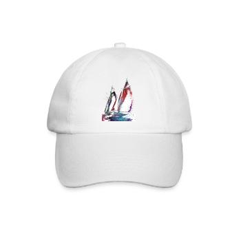 Segelsport Kunst #sailing - Baseballkappe - Weiß/Weiß - Vorne