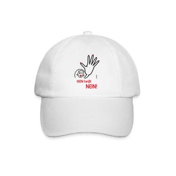 Nein Heißt Nein! (Friendly / 2C) - Baseballkappe - Weiß/Weiß - Vorne