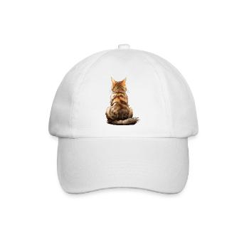 Amerikanischer Bobtail - Baseballkappe - Weiß/Weiß - Vorne
