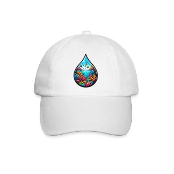 Wassertropfenozean - Baseballkappe - Weiß/Weiß - Vorne