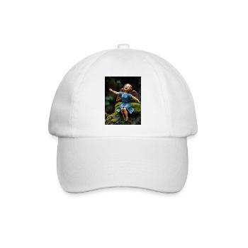 Lachender Engel - Baseballkappe - Weiß/Weiß - Vorne
