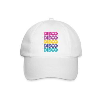 Disco Disco Disco - Baseballkappe - Weiß/Weiß - Vorne