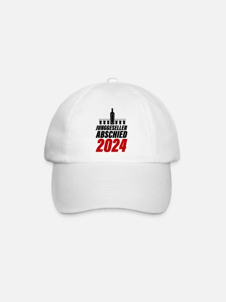 Junggesellen Abschied 2024 - Baseballkappe - Weiß/Weiß