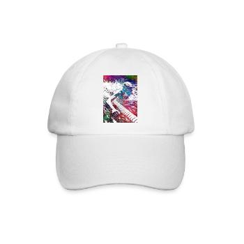 Schwimmsport Kunst #swimmer #sport - Baseballkappe - Weiß/Weiß - Vorne