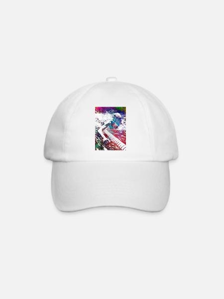 Schwimmsport Kunst #swimmer #sport - Baseballkappe - Weiß/Weiß