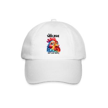 Hühner Henne Bunte Farm Isolierter Hahn Kaffee - Baseballkappe - Weiß/Weiß - Vorne