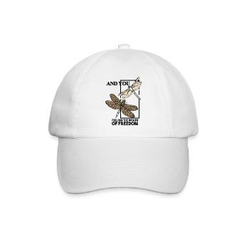 Schmetterling Freiheit - Baseballkappe - Weiß/Weiß - Vorne