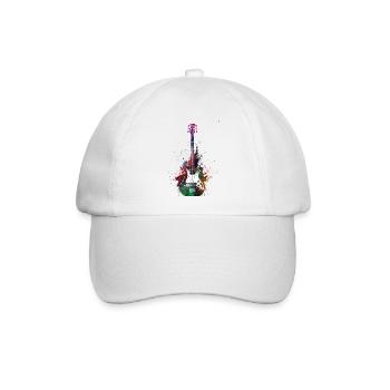 Musik Bassgitarre - Baseballkappe - Weiß/Weiß - Vorne