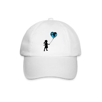 Planet Erde - Baseballkappe - Weiß/Weiß - Vorne