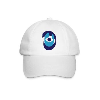 Evil Eye Nazar Kalligraphie - Baseballkappe - Weiß/Weiß - Vorne