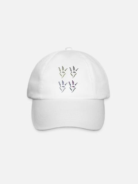 lavendel - Baseballkappe - Weiß/Weiß