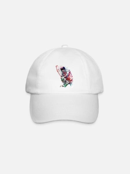 Cricket-Sportkunst #cricket - Baseballkappe - Weiß/Weiß