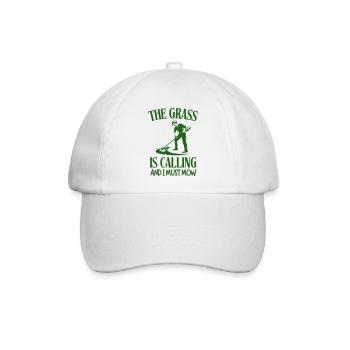 Das Gras ruft - Baseballkappe - Weiß/Weiß - Vorne